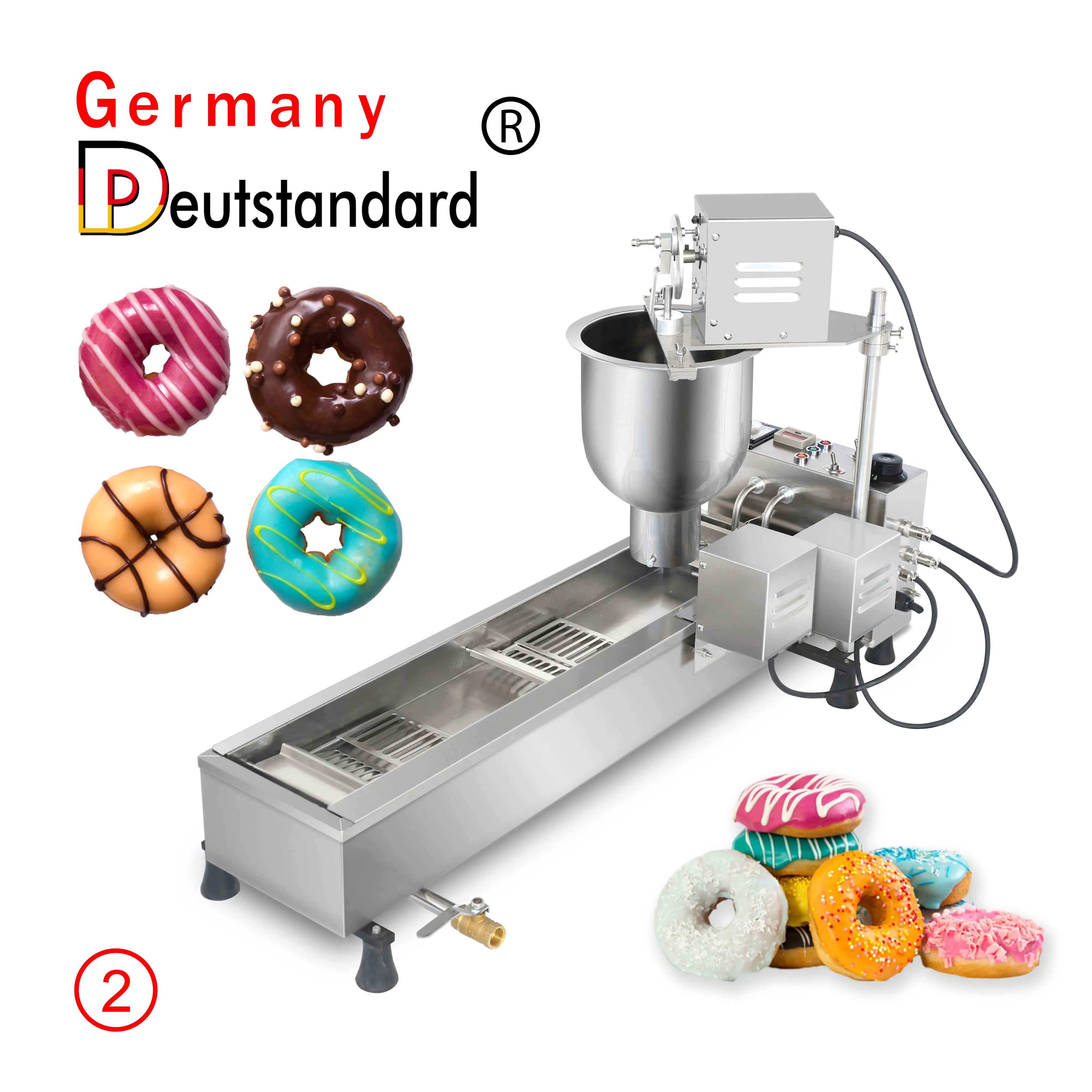 Germany Deutstandard NP-2 Mini Donut Maker Commercial 304 Stainless Steel 3 Sizes Donut Moulds Full-Automatic gas donut machines