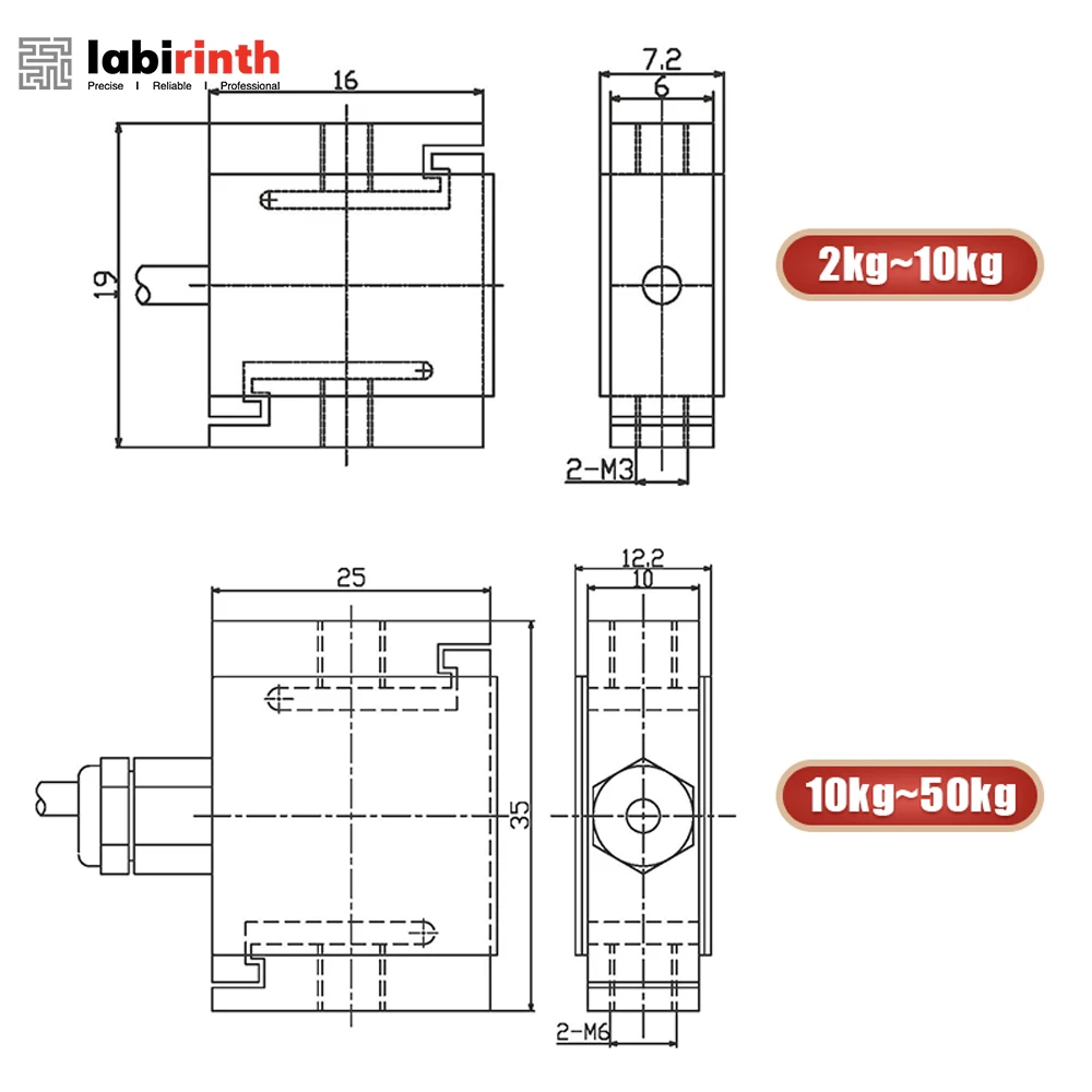 Wholesale price stable portable load cell 50kg STM S-Type Load Cell for robotics automation medical devices