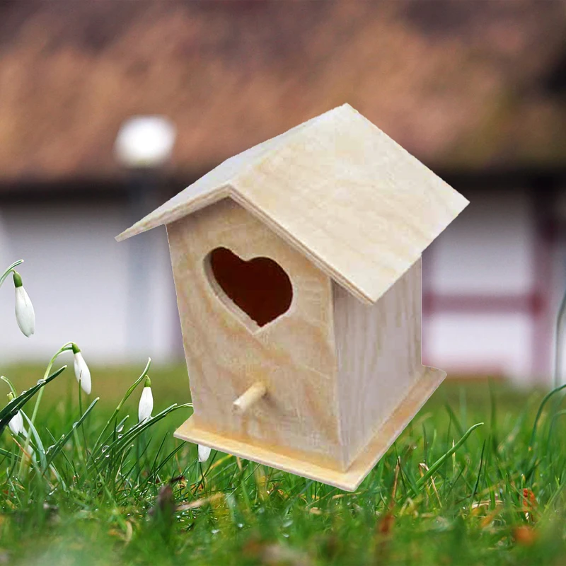 WILDMX Water Proof Wild Bird Watching Nesting Box Birdhouse Solid Wood Bird House For Outside With Predator Guard