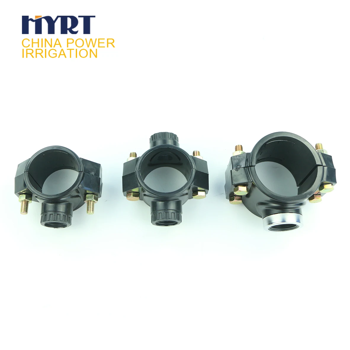 HDPE LDPE pipe fitting Plastic Saddle clamp For garden Irrigation System