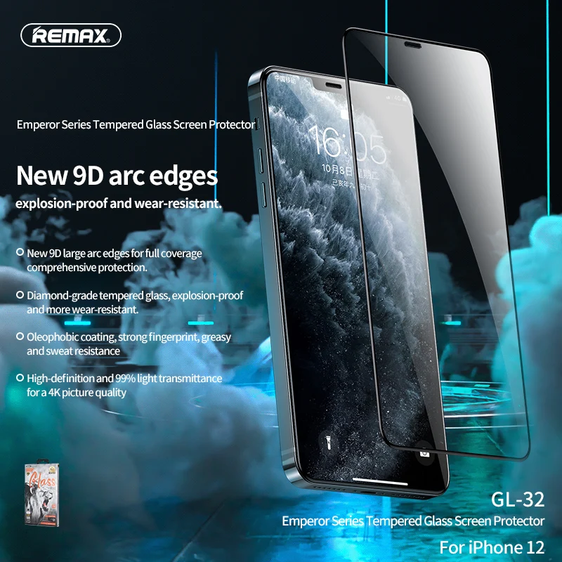  Remax GL-32 Emperor Series 9D Защита экрана для iPhone 12 Взрывозащищенная