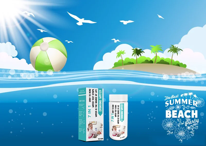 Pool  Drinking Water PhTest Kit Chlorine Bromine Test   Water Hardness Test Strips