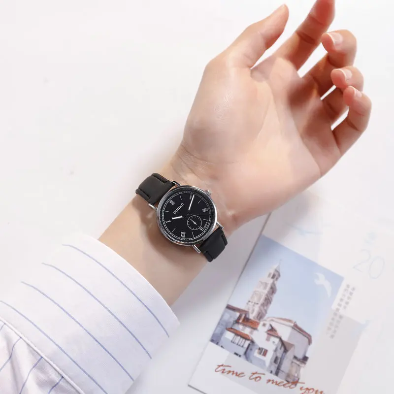 Chinese Wholesale OEM ODM Privite Brand High Quality Quartz Wrist Watch Creative Unique Design Leather Women Wrist Watch