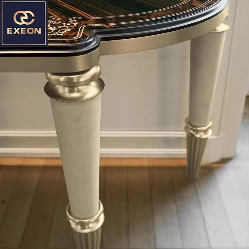 Modern Furniture Corridor Entrance Porch Luxury Villa Living Room Against The Wall Marble Metal Porch Table