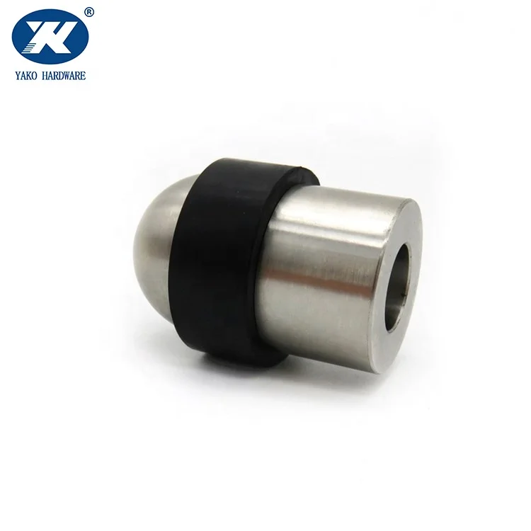 Half Round Head Stainless Steel Floor Mounted Rubber Door Stopper