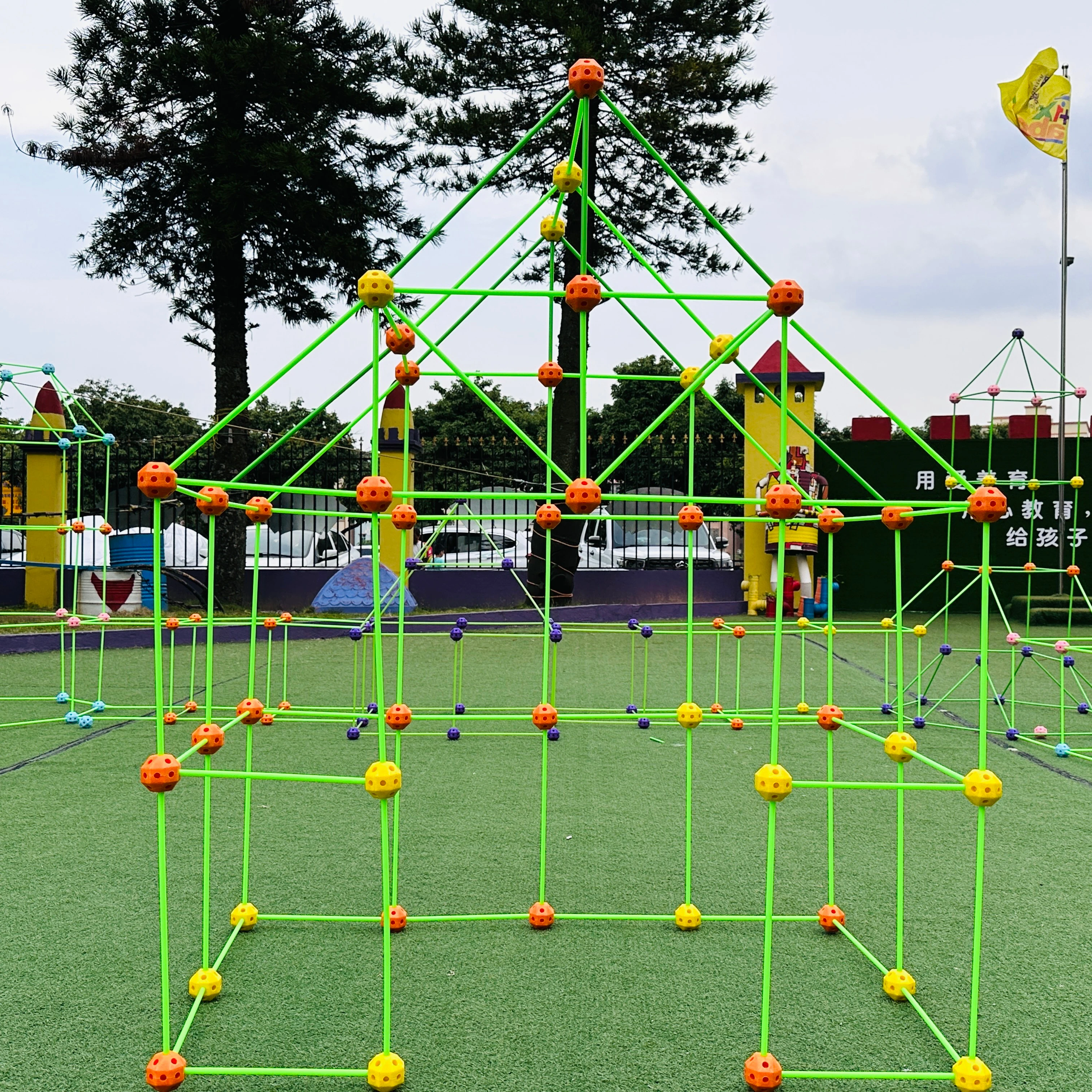 130 pcs indoor best magic construction toy tent strong sturdy stem fort building kit for kids 6 7 8 year old