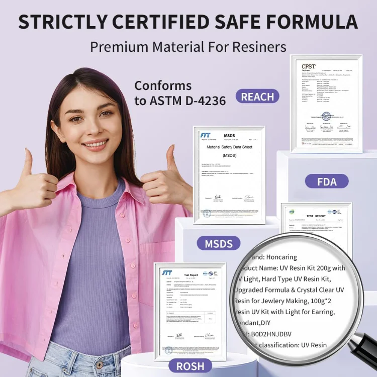 UV Resin  Fast Cure Resin for Jewelry Making, DIY Craft, Decoration for Beginner and Professional