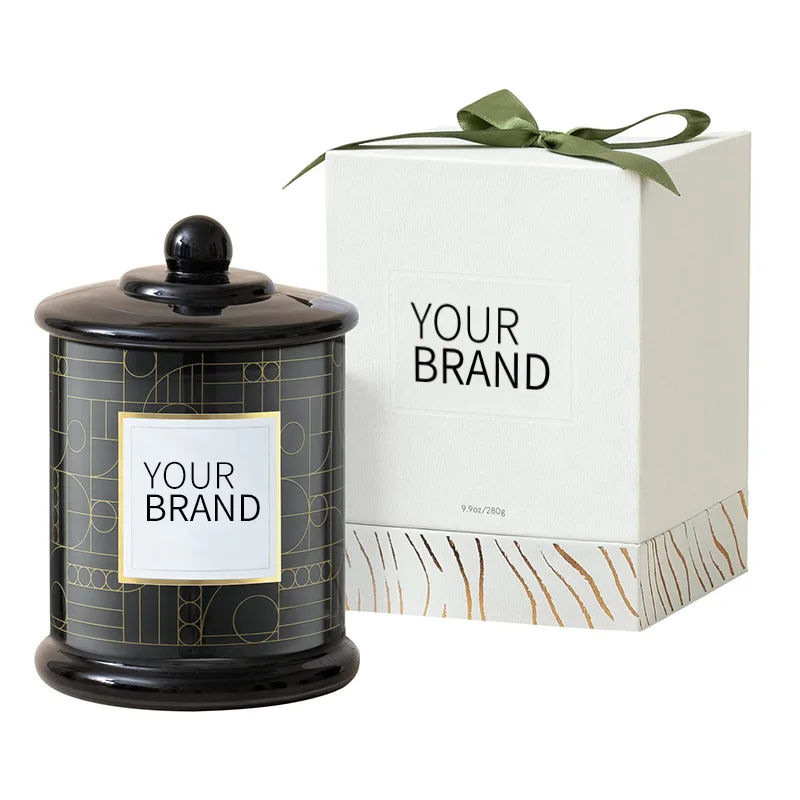 High Quality Luxury Design Natural Candles Non Toxic Soy Wax Palm Wax Essential Oil Scented Candles