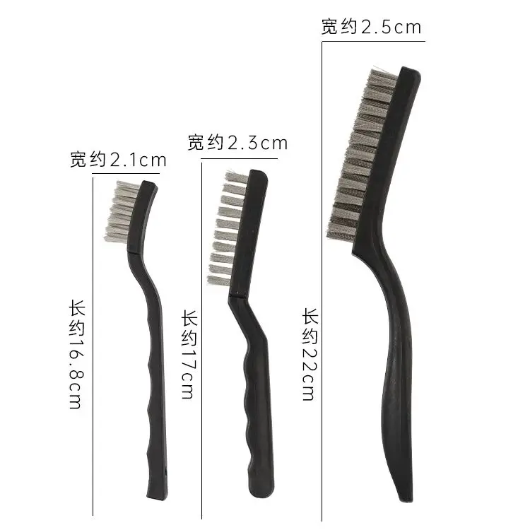 different size  Curved Handle Masonry Brush Wire Bristle for Cleaning Welding Slag and Rust ss wire