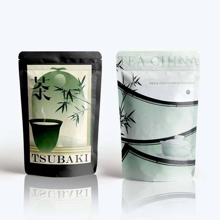 Customized Jasmin Tea Bag Large Spearmint Corn Starch Plastic Private Label Heat Seal Tea Packaging Bag For Bubble Tea
