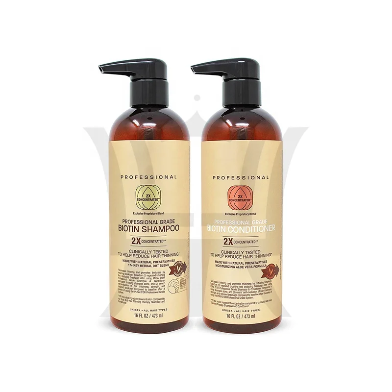 All Natural Private Label Concentrated Actives Biotin Hair Shampoo And Conditioner For Women And Men With OEM ODM Services