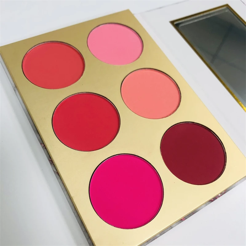 Long lasting oem make your brand wholesale custom high pigment make up blush makeup palette