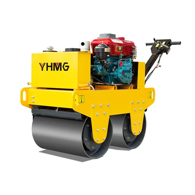 600mm Double Drum Walk Behind Road Roller Hand Held Soil Compactor