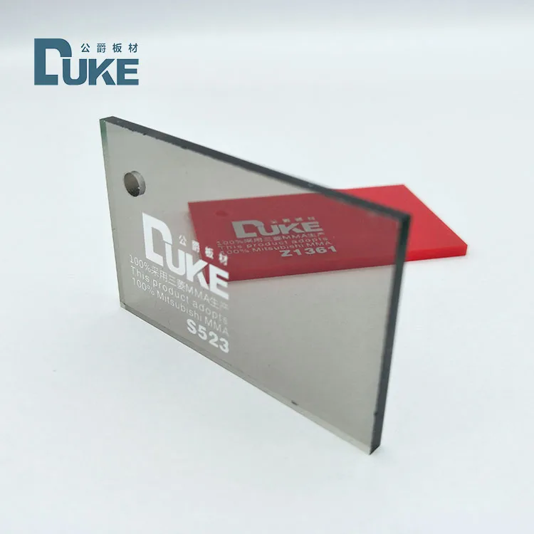 DUKE Копченый лист оргстекла Pmma Акриловый 3 мм 100% Литые акриловые листы Alibaba