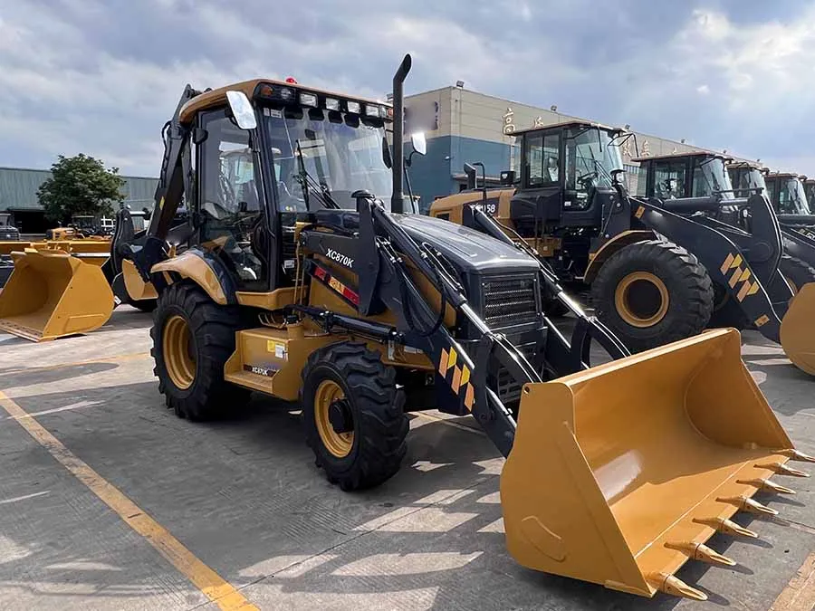 High Cost Performance 2.5 Tons 1cbm 110Hp Backhoe Loader XC870K Excavator Wheel With Bucket and Digger