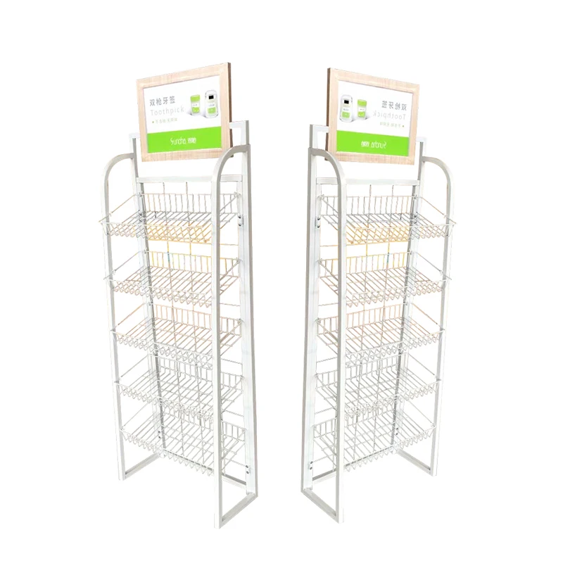 Simplicity Free Stand Floor Standing Metal Wire Newspaper Library Magazine Book Display Rack