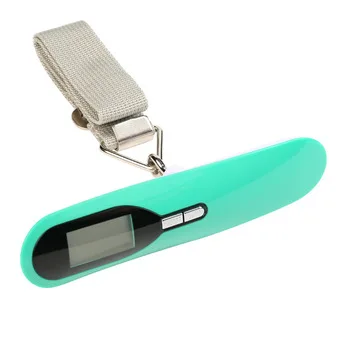 50kg Digital Hanging Travel Luggage Scale LCD Display Plastic Household Suitcase Weighing Scale