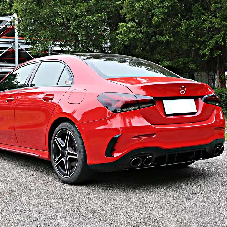 W177 2019-2021 A45s style front bumper rear diffuser body kit for Mercedes Benz A class car