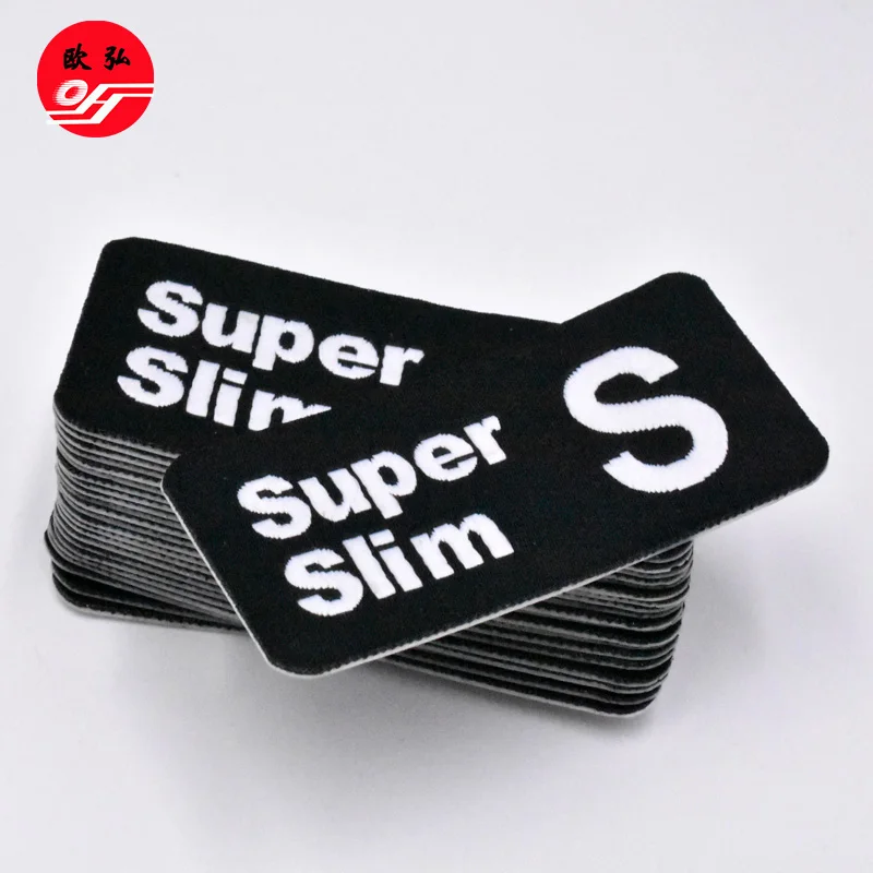 
Direct Factory No MOQ Fabric Custom Centre Folded Clothing Woven Labels 