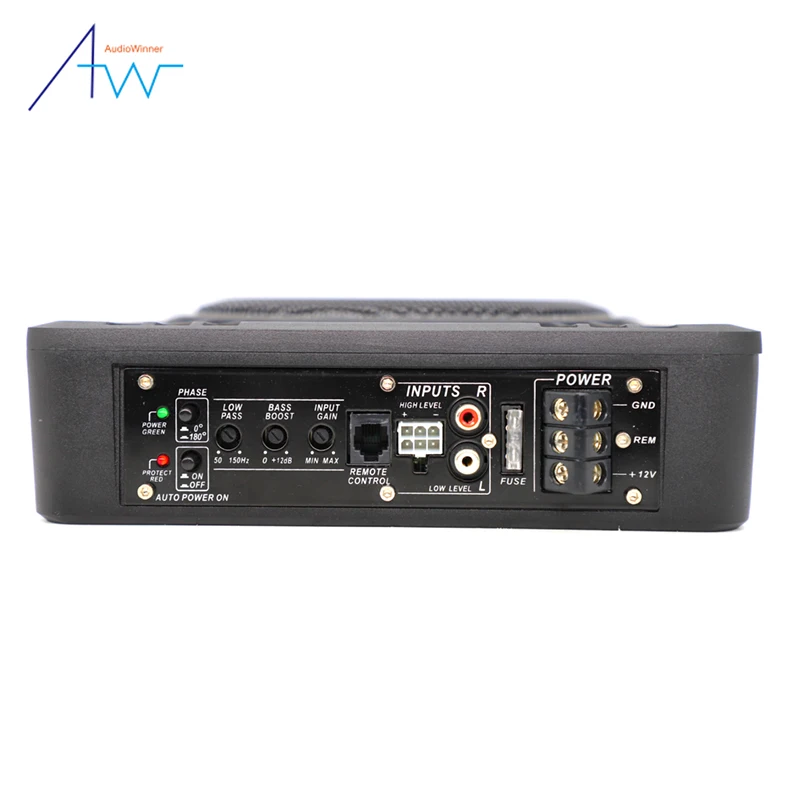 professional high performance digital designs audio 8 inch power pro car slim under seat active car subwoofer speaker