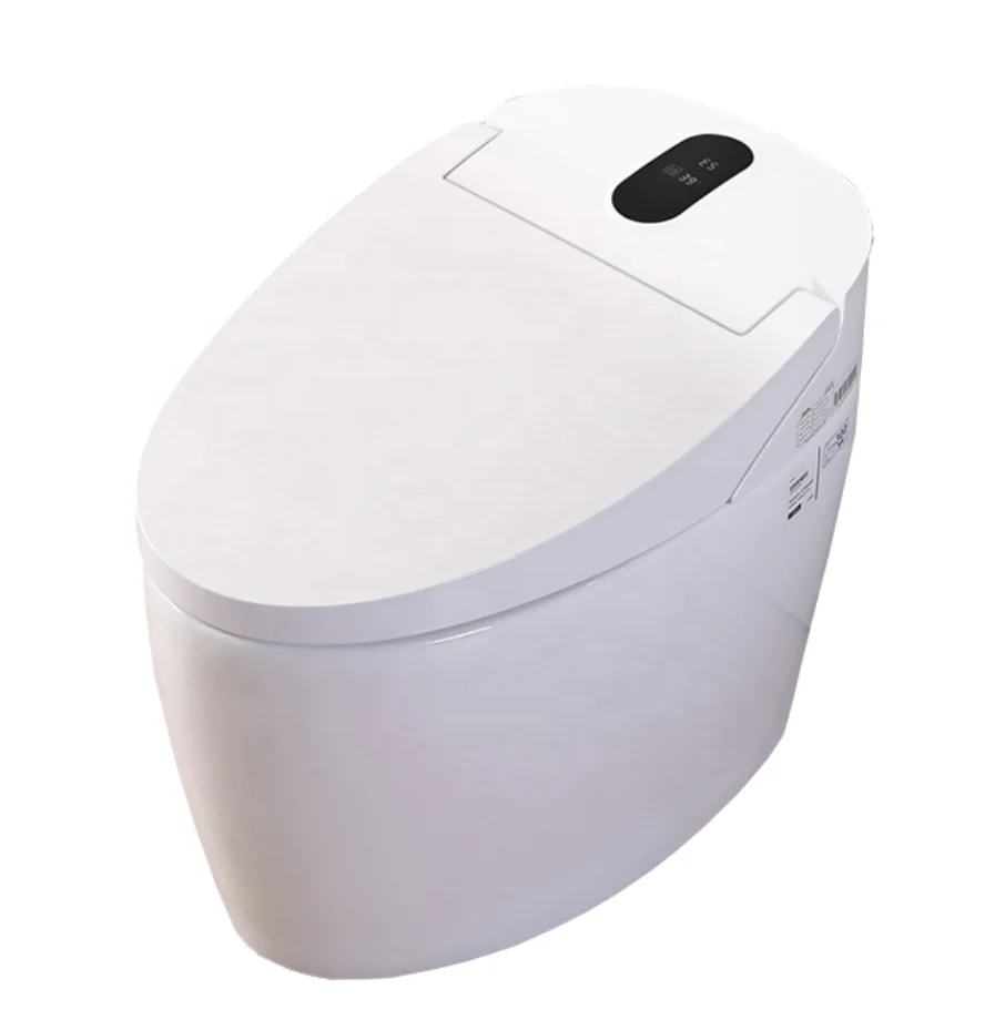 
Chinese Factory Modern Automatic Bidet Toilet One Piece Intelligent Roughing-in Soft Closing Cover Auto Flushing Smart Toilet 
