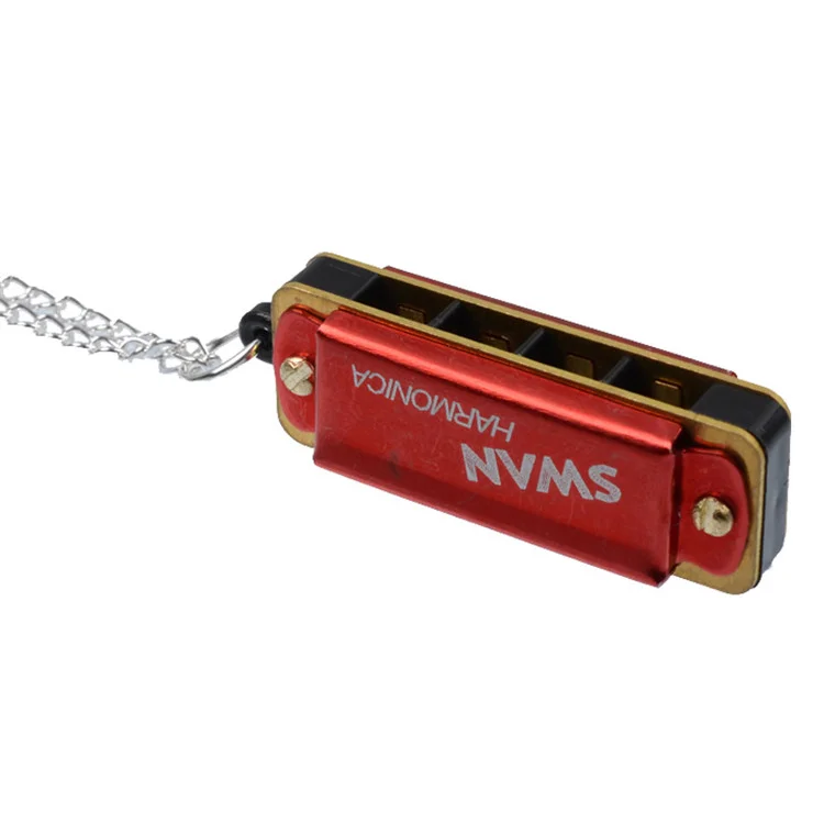 
Jdr Cheap Price Promotional Keychain 4 Hole 8 Tone Mini Mouth Organ Harmonica For Kids 