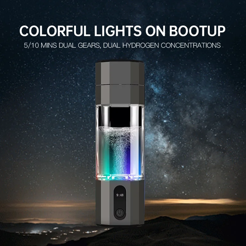 2025 New Factory Offer 2-in-1 Portable Hydrogen Generator Electric Hydrogen Water Bottles Cup 6000ppb Body Healthcare Gifts