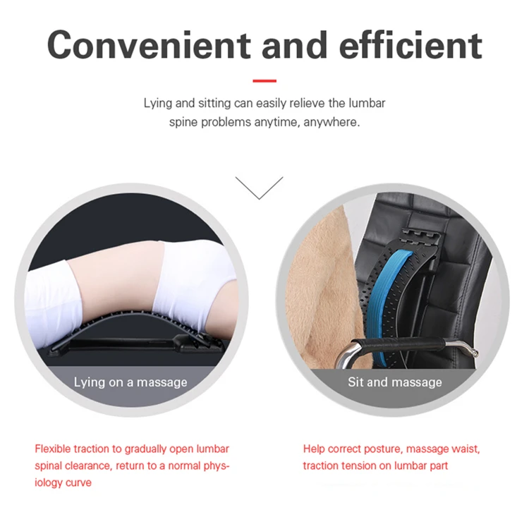 Hot Sell Back Support Posture Therapy Lower Magic Lumbar Relief Magnetic Back Massager Stretcher Device