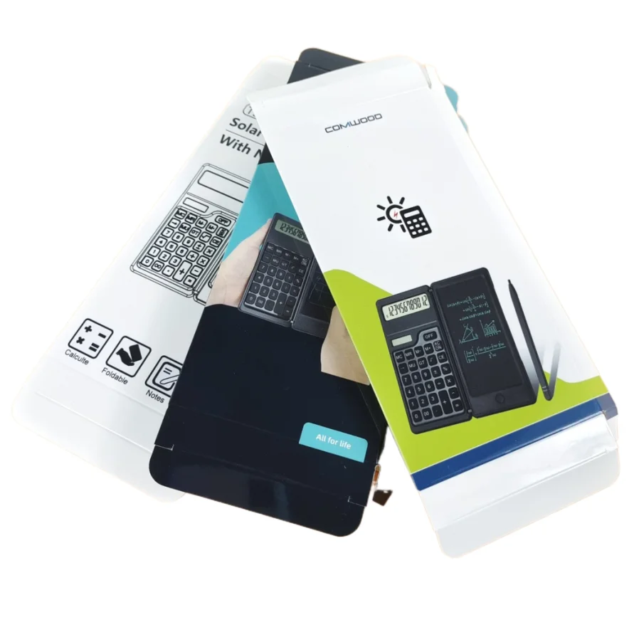 Single cardboard packaging box for electronic products calculator packaging box with thin paper