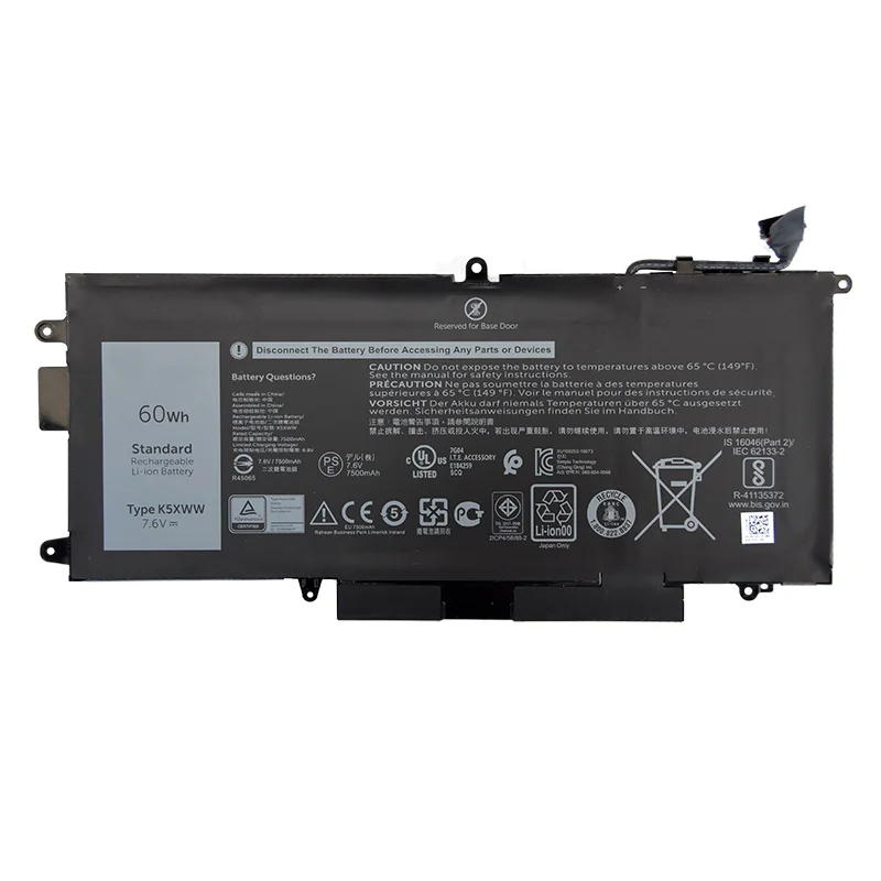 Brand new 7.6V 60Wh K5XWW battery for Dell Latitude 7390 5289 2-in-1 6CYH6 725KY Original laptop battery