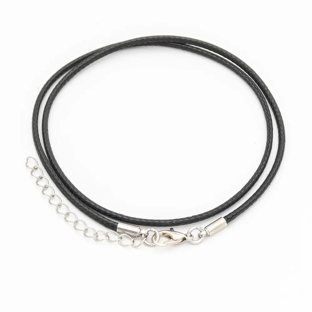 Hot Sale 2.0mm*45cm Black Weight Buckle Necklace Rope 100pcs Made of Alloy Iron Zinc Jewelry Wire Findings