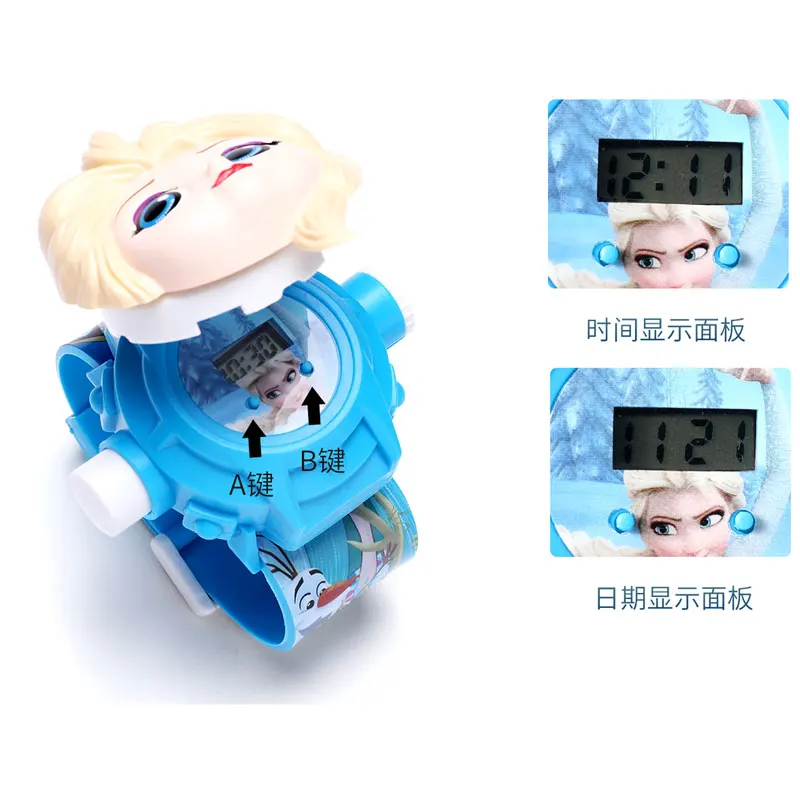 Custom Christmas gifts children cartoon digital wrist watch for kids lights up music spiderman paw glowing 3d toy watch