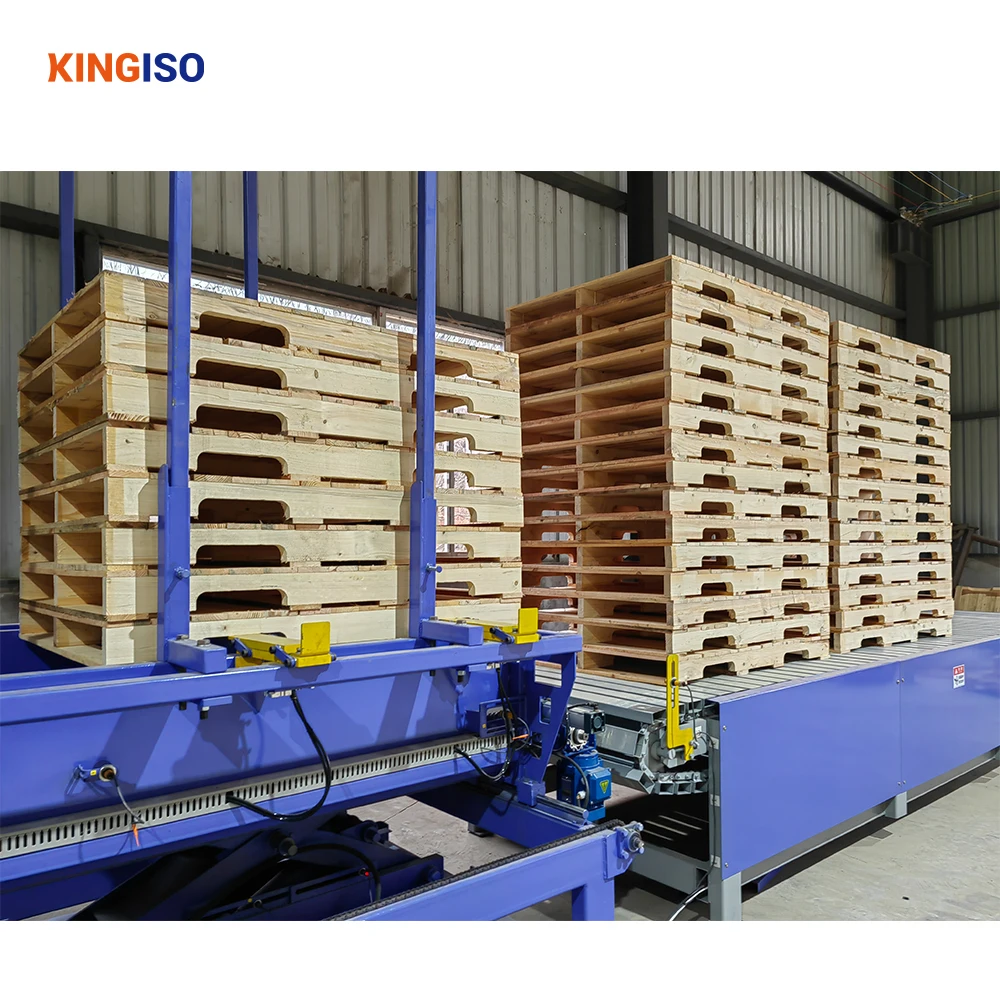 KINGISO Stringer Pallet Assemble Machine Euro Automatic Wooden Pallet Making Machine
