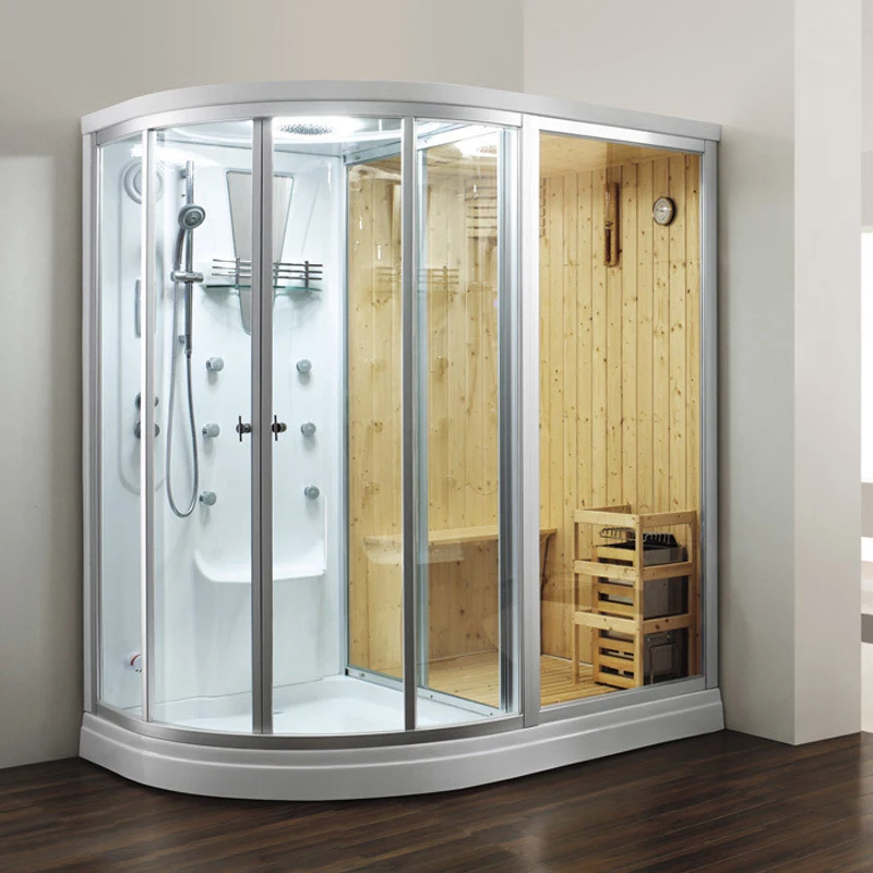 All-In-One Modern Modular Prefabricated Bathroom Unit Indoor/Outdoor Complete Prefab Steam Room with Shower
