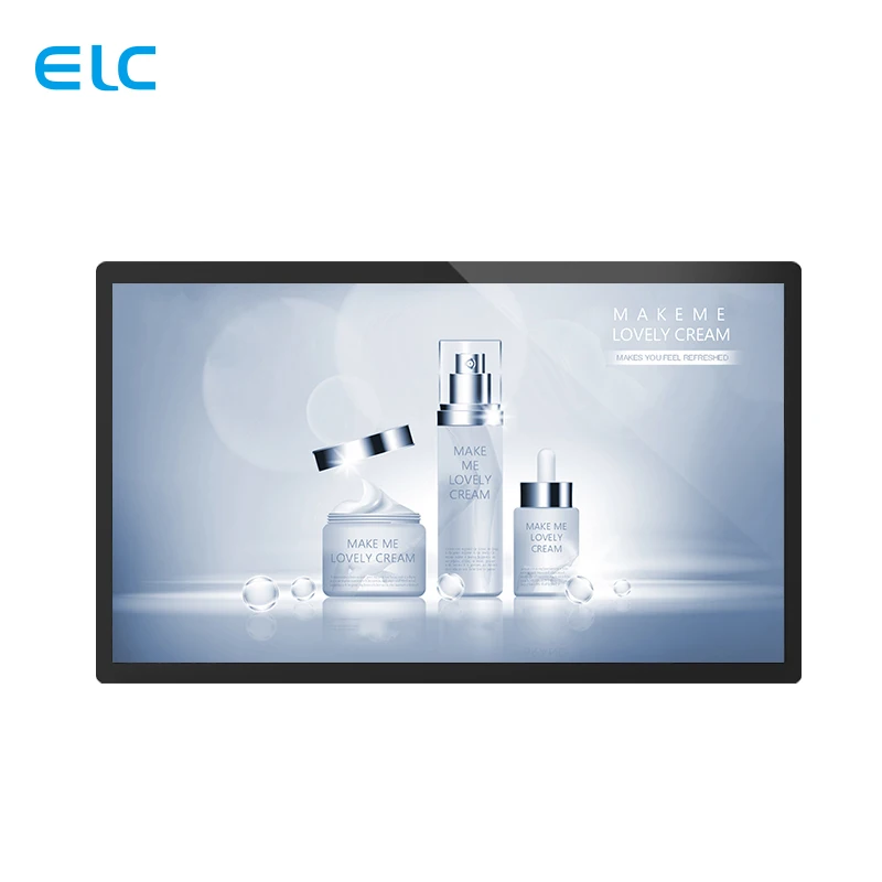 Big screen 21.5 inch wall mounted capacitive touch screen supermarket catering digital signage displays with rj45 usb sd card