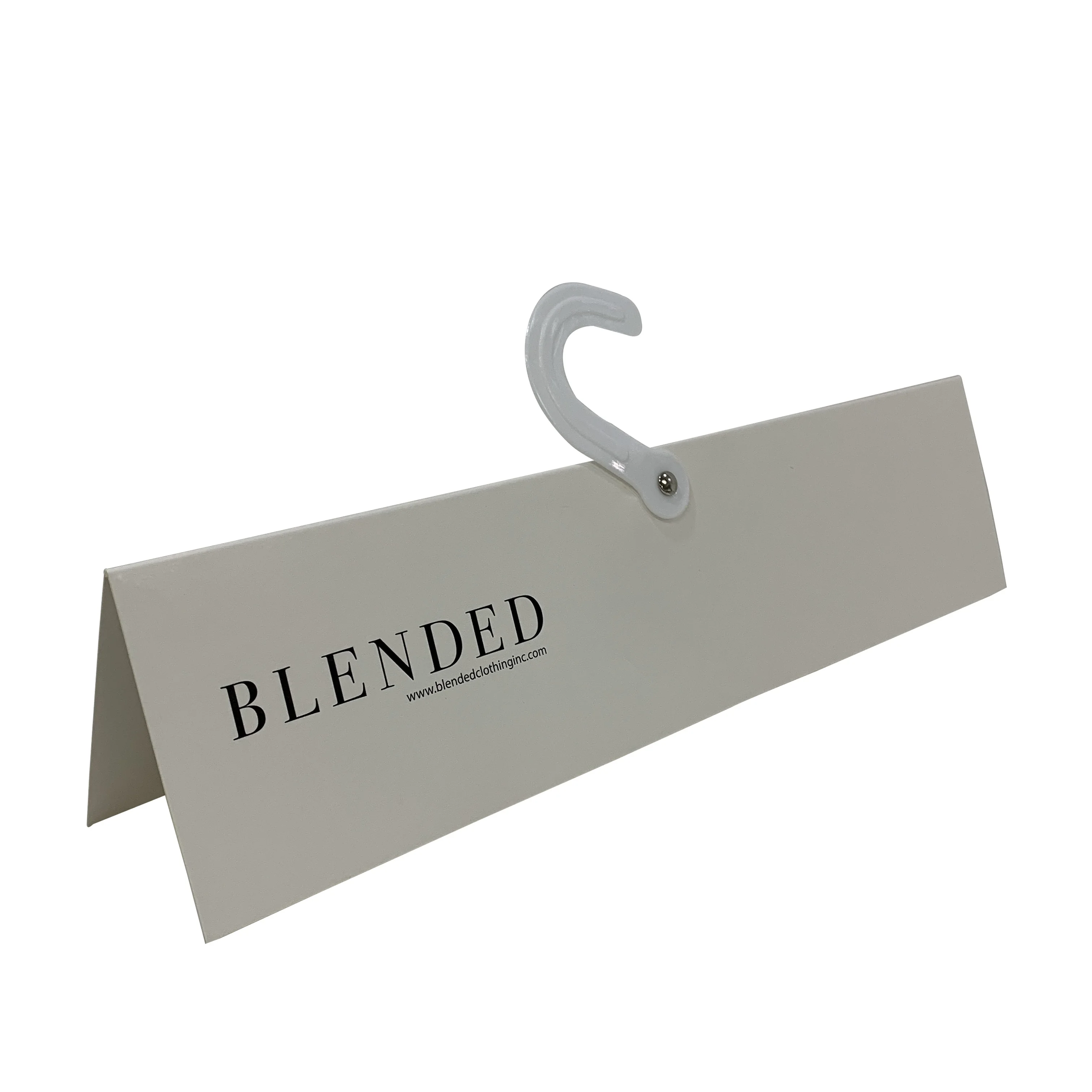 Custom printing two fold head card with plastic hanger hook