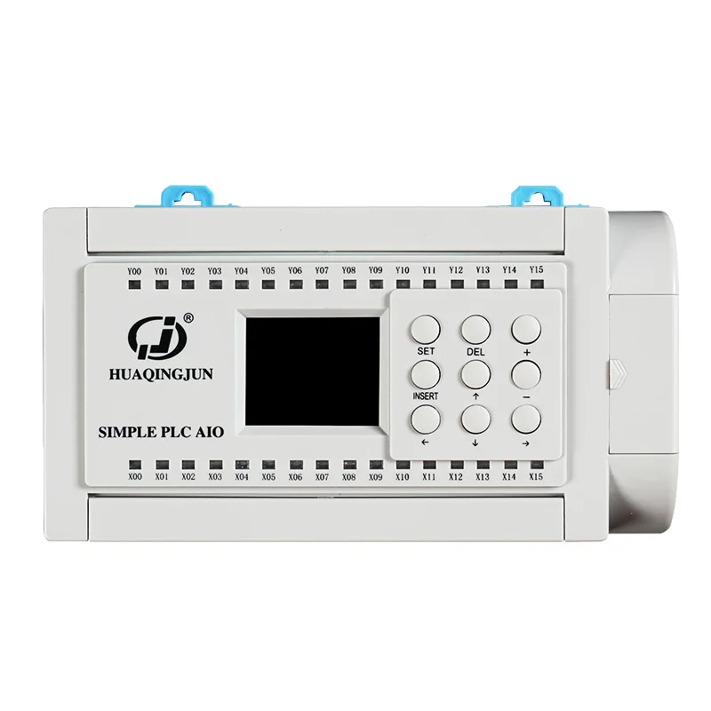 Huaqingjun 16-in 8-out Relay Output PLC 4-Channel Pulse Outputs Programmable Time Relay PLC for Stepper Motor