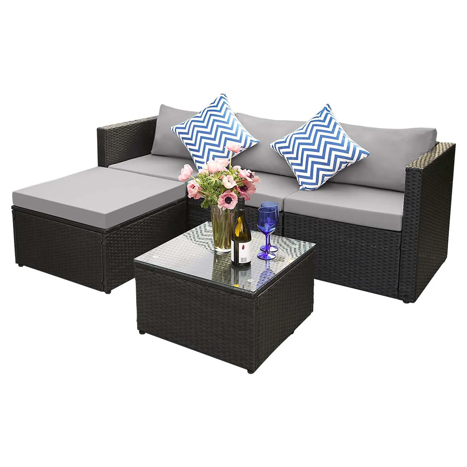 wholesale Handmade Outdoor Furniture Patio Sofa Modern Waterproof  Rattan Outdoor Garden Furniture