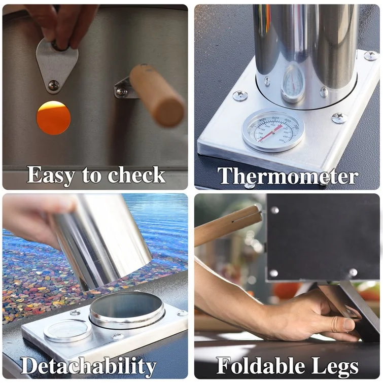 High Quality Outdoor Pizza Oven 12' or 16' For Grill With Pizza Stone Wood, Charcoal & Pellets Pizza Maker