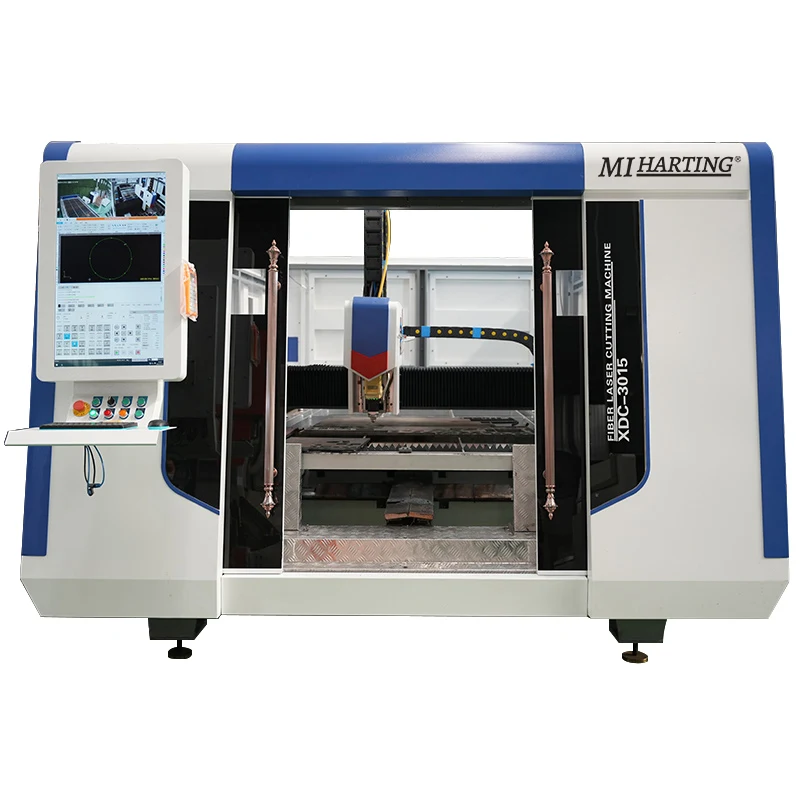 2000w 3000w 6000w Fully Enclosed Laser Cutter Equipment with Double Tables CNC Fiber Laser Cutting Machine