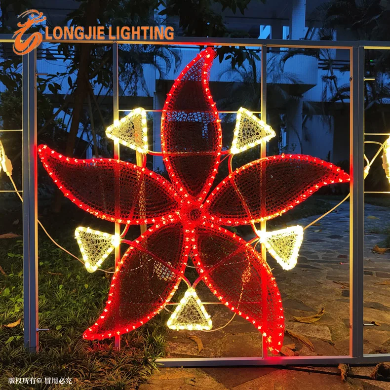 L:5M Cross Street LED 2D Motif Light For Outdoor Festival Holiday Decoration