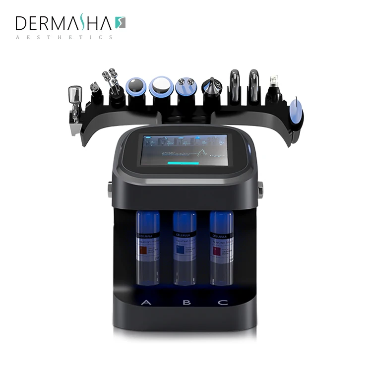 Multifunctional Skin Management New Black 10 in 1 Microdermabrasion Bubble Facial Machine Aqua Peeling Facial Water Machine 2024