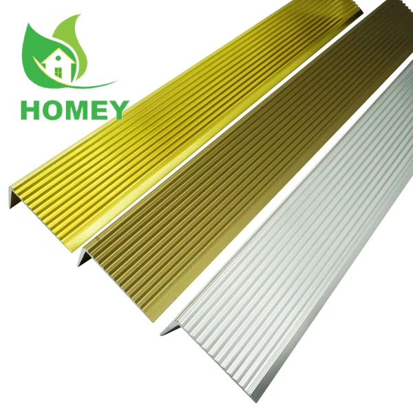 
various surface treatment tape anodized aluminium angle stair nosing 