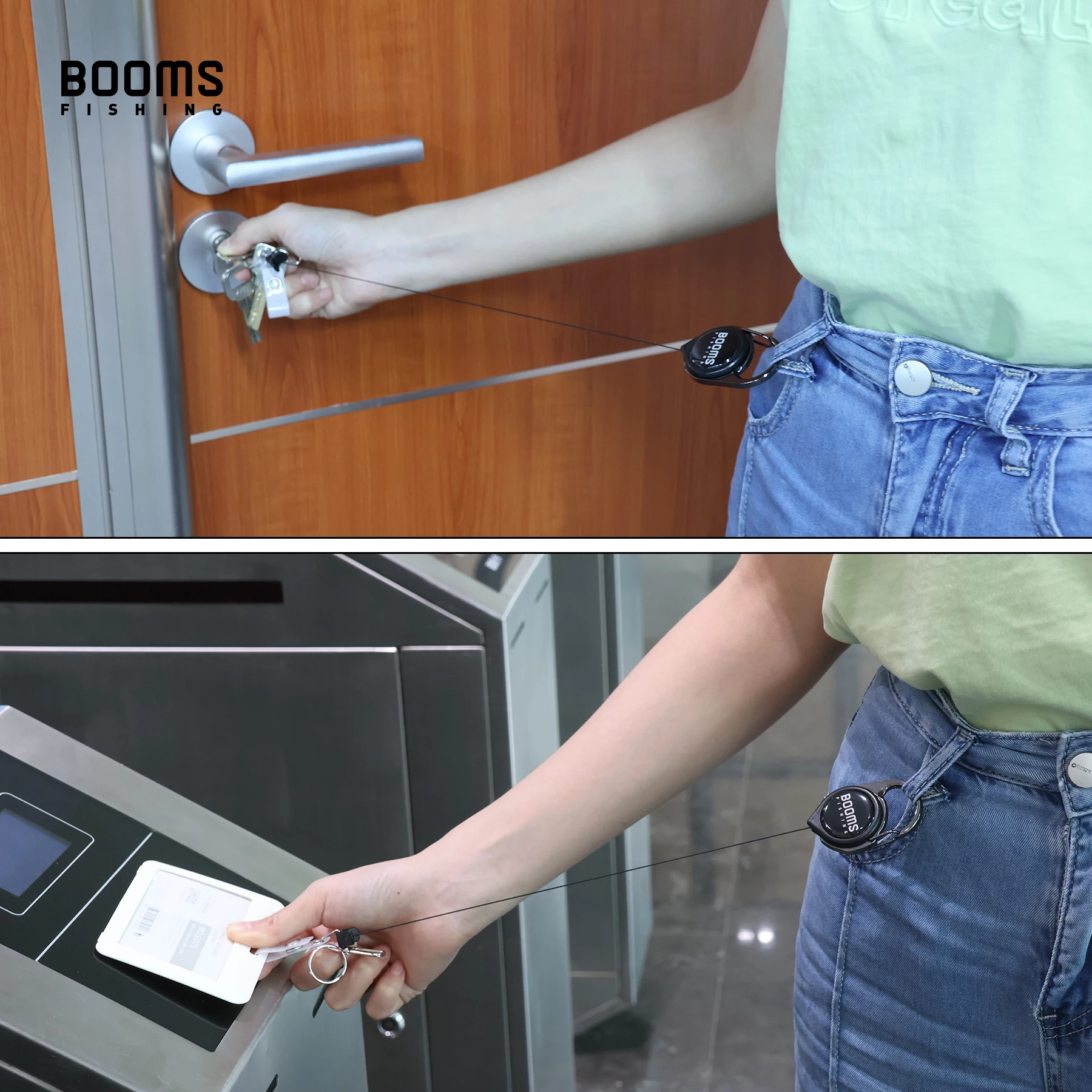 Retractor Keychain 4.1in Retractable Reel Badge Holder Tool Key Ring Horseshoe Buckle ID Badge Clasp RG1 Tether 2 PCS in Pack