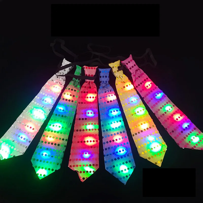 Stylish LED Tie and Bowtie for Nightclub Bar Disco Atmosphere-Creative Luminous Novelty for Parties