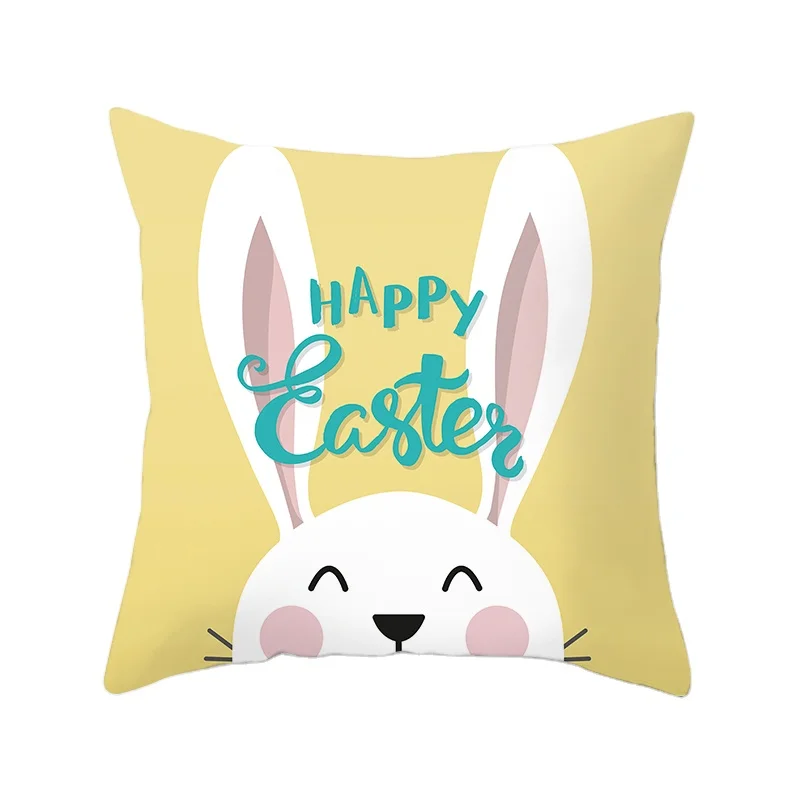 Newly designed Easter Bunny cushion printed 40X40 Most beautiful Eas0CM 45x45cm digital printed pillowcase