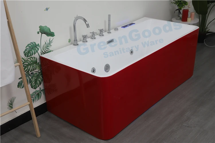 Акриловая автономная мини-ванна с простым дизайном для помещений, СЕ, глубокий массаж, джакузи, ванны