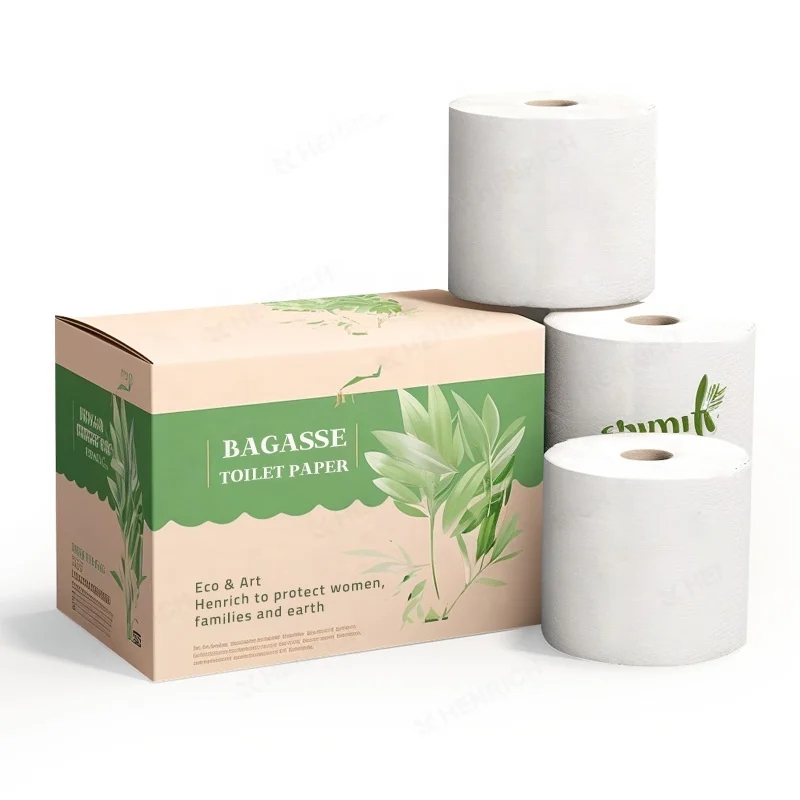 At A Loss Eco Friendly Toilet Paper Napkin Tissue Paper Bagasse Toilet Paper