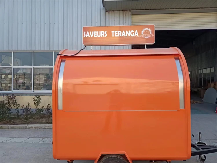 Move Mobile Food Truck Trailer with Full Kitchen Equipment coffee shop mobile cart kiosk