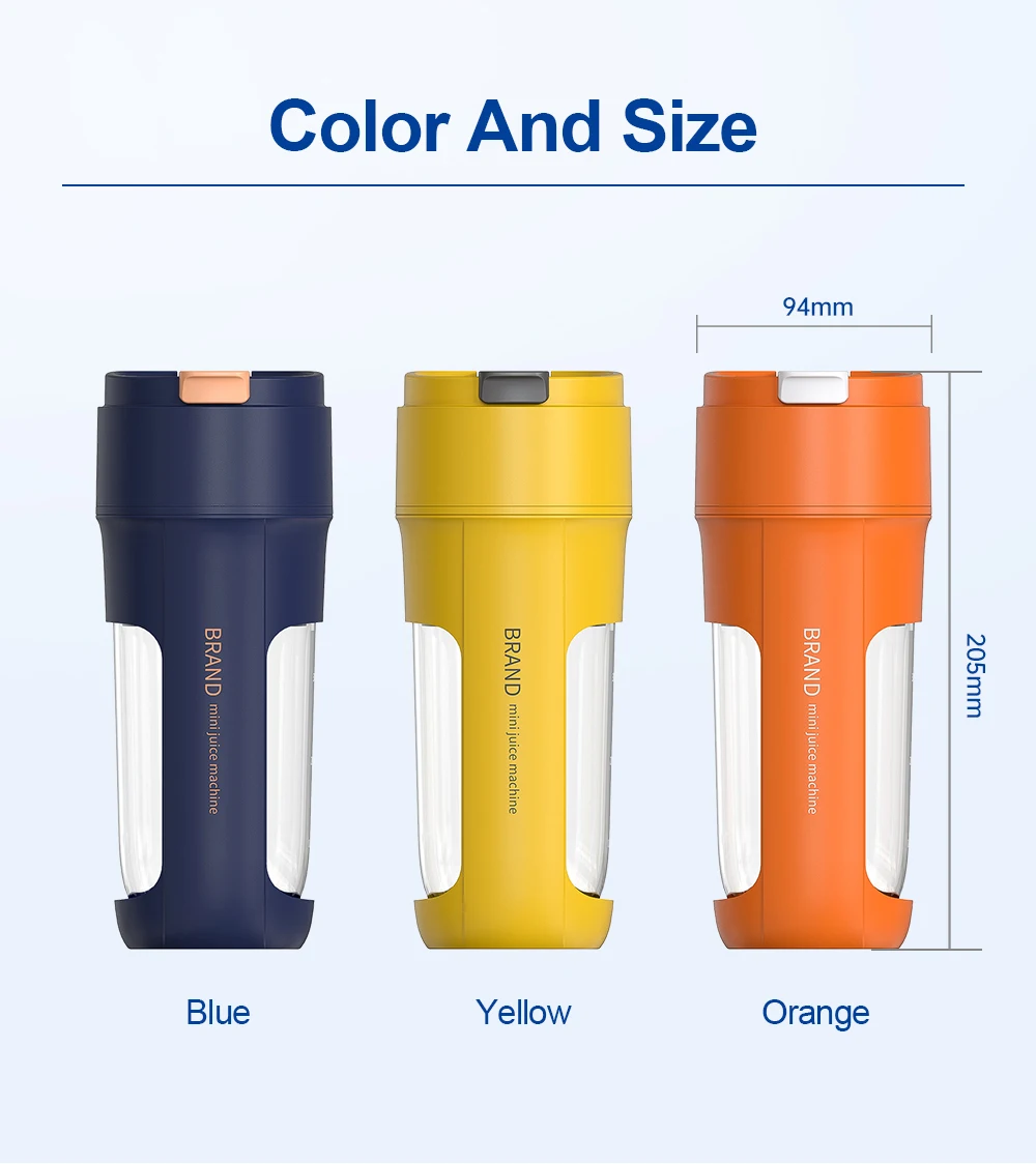 Rechargeable fruit juice USB electric personal smoothie juicer mini portable blenders